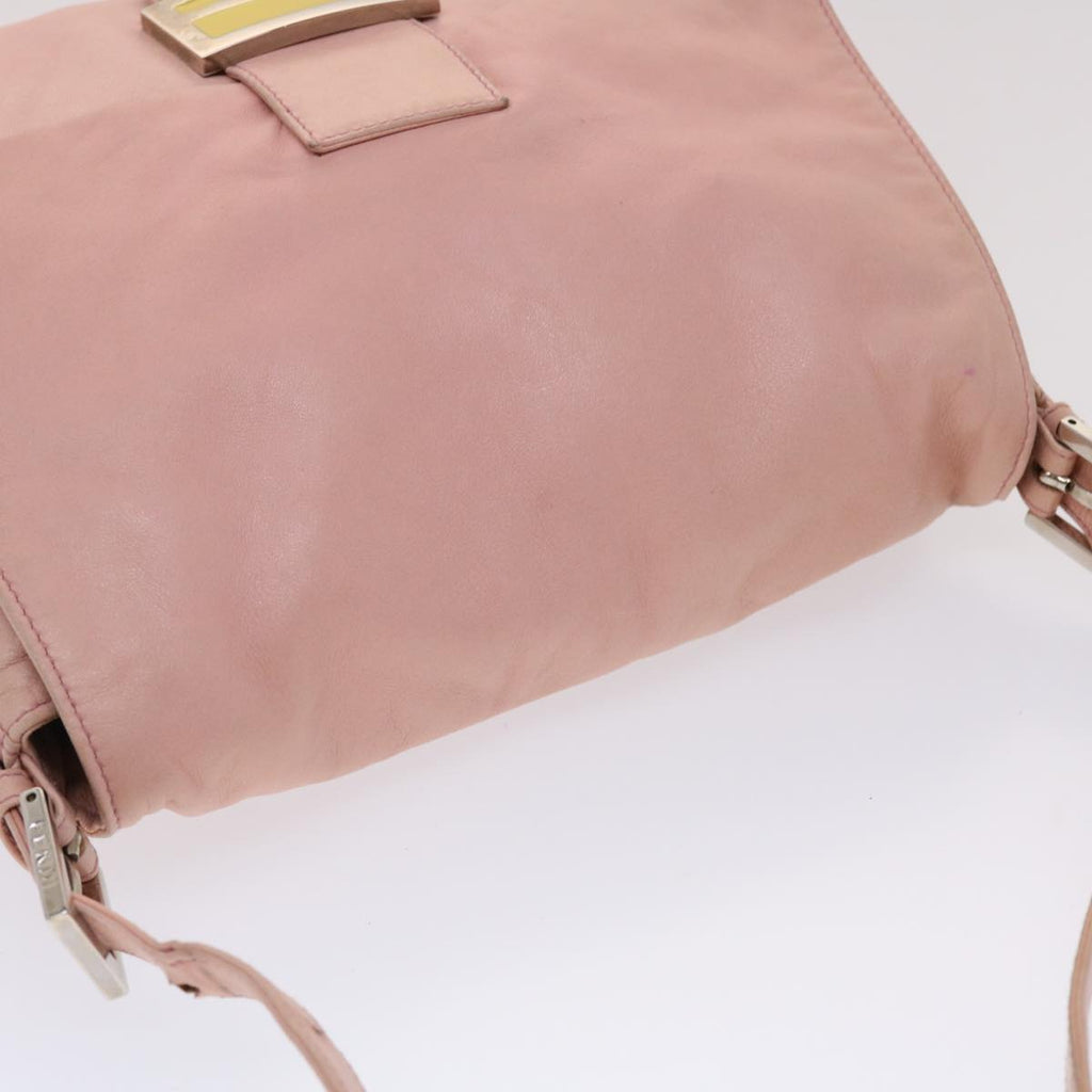 FENDI Mamma Baguette Shoulder Bag Leather Pink 2308-26325-008 yk7599