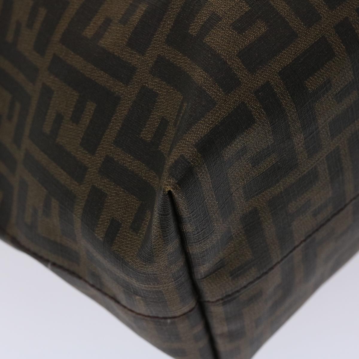 FENDI Zucca Canvas Tote Bag Black Brown yk7649