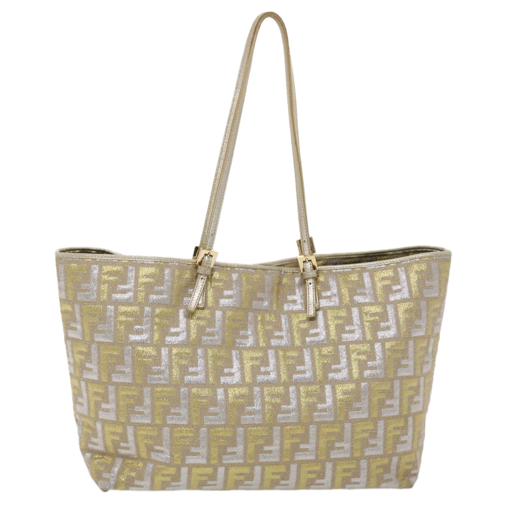 FENDI Zucca Canvas Tote Bag Gold Tone yk7698B