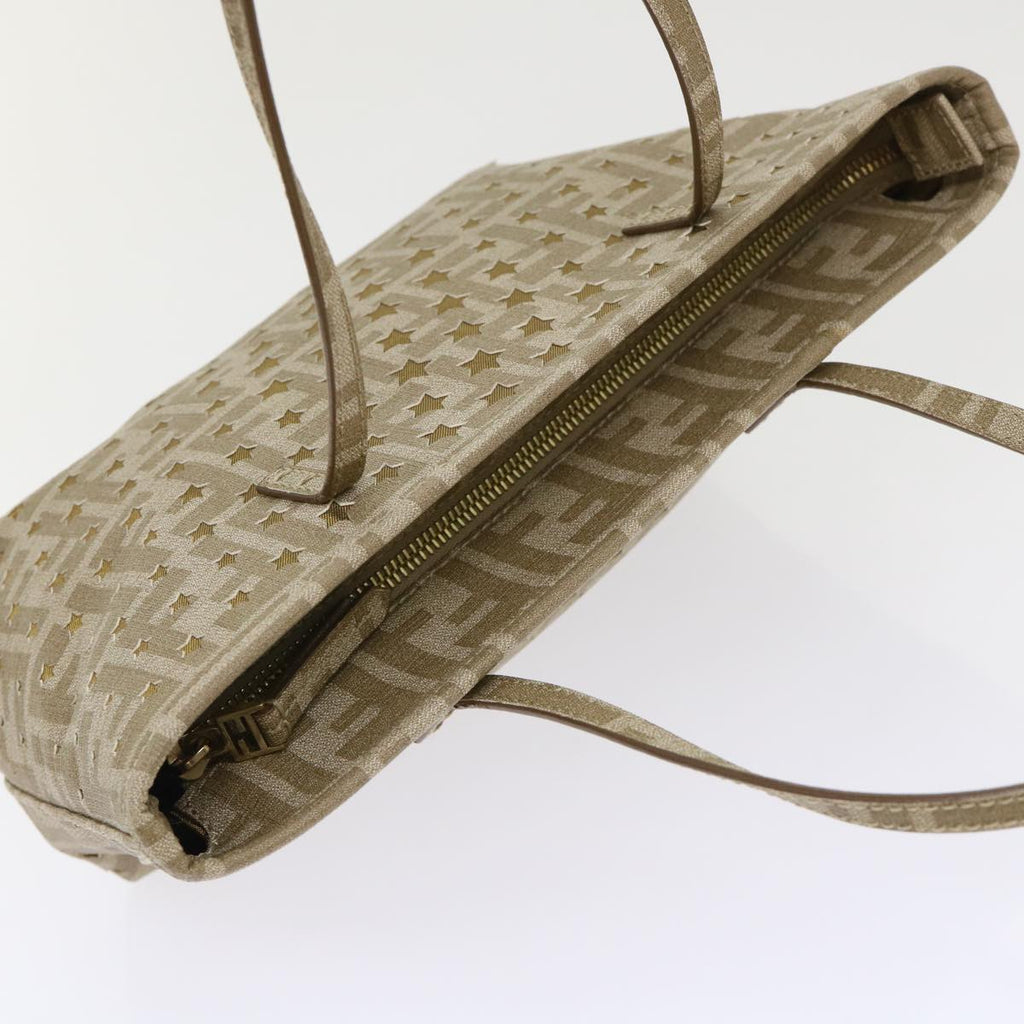 FENDI Zucca Canvas Star Tote Bag Gold Tone yk7700B