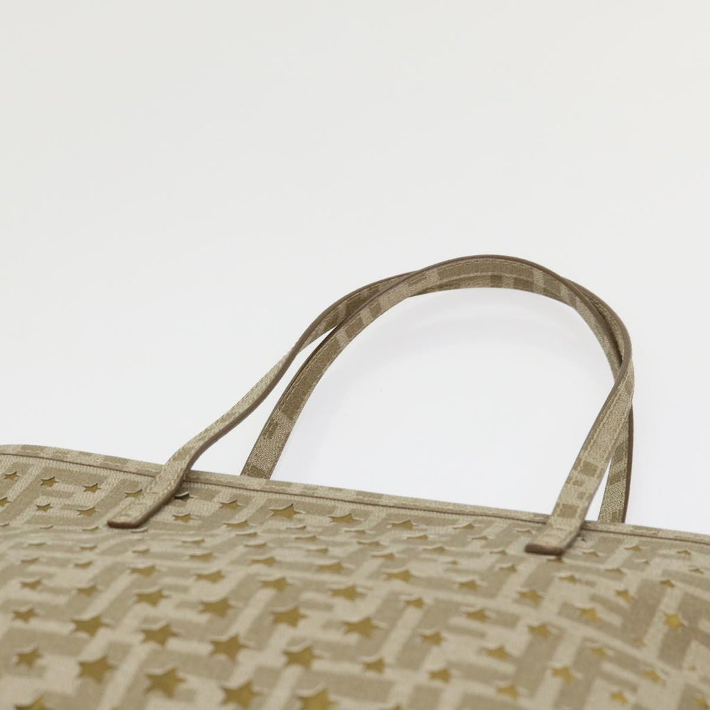 FENDI Zucca Canvas Star Tote Bag Gold Tone yk7700B