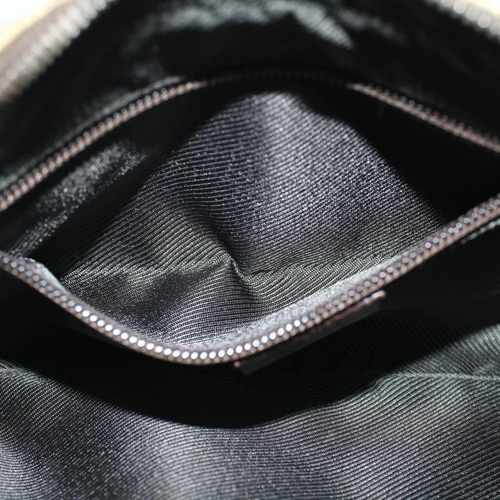 GUCCI GG Canvas Clutch Bag PVC Leather Beige 73956 yk7760