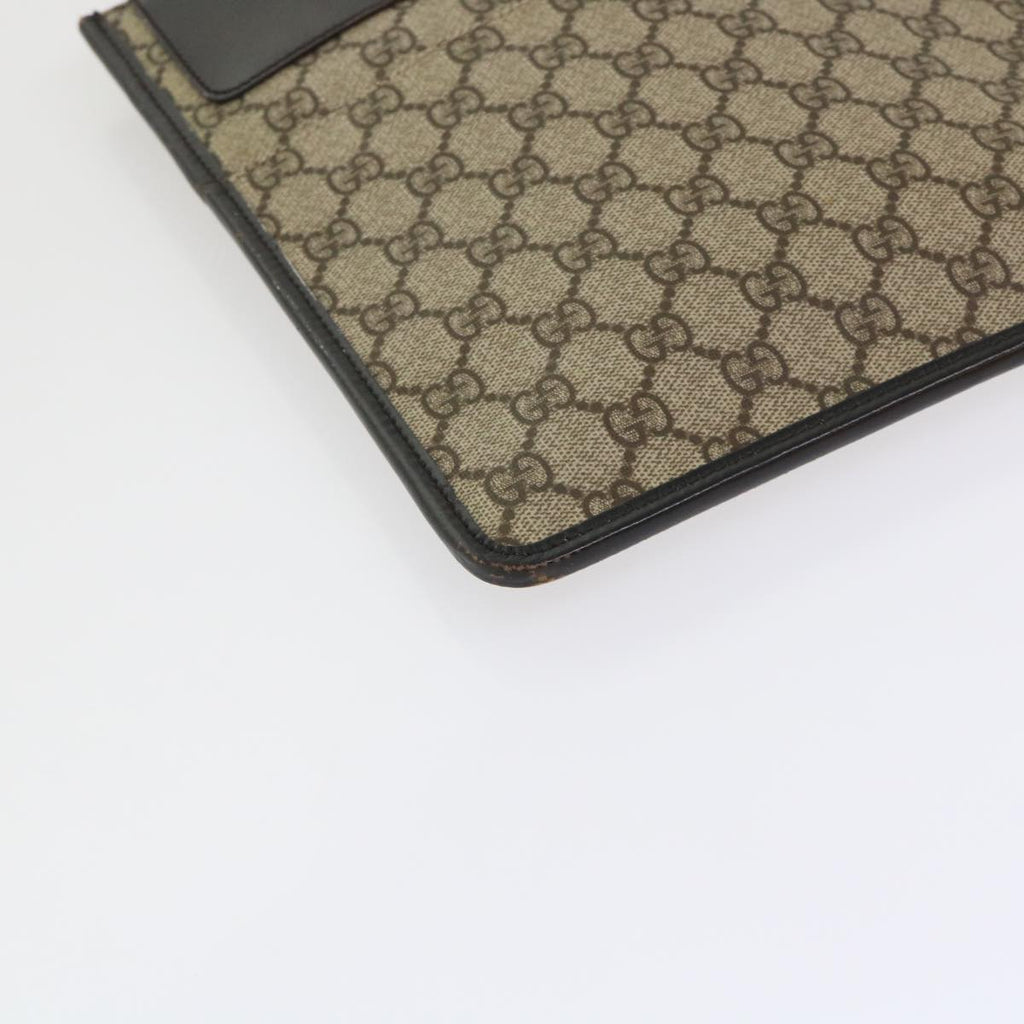 GUCCI GG Canvas Shoulder Bag PVC Leather Beige 27639 yk7766