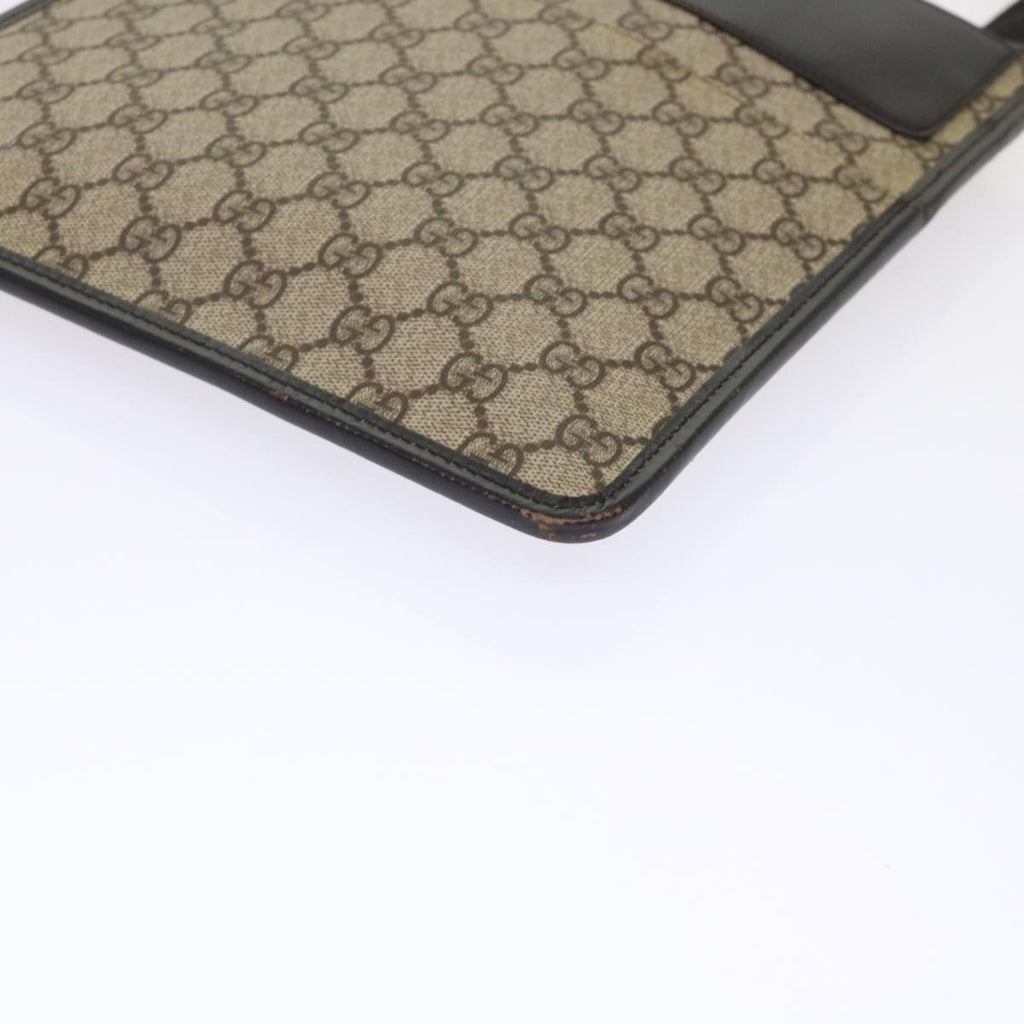 GUCCI GG Canvas Shoulder Bag PVC Leather Beige 27639 yk7766