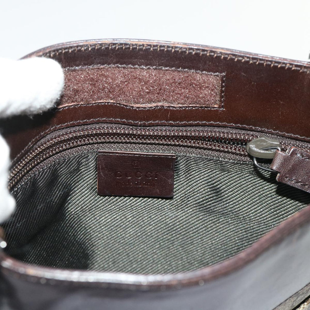 GUCCI GG Canvas Shoulder Bag PVC Leather Beige 27639 yk7766