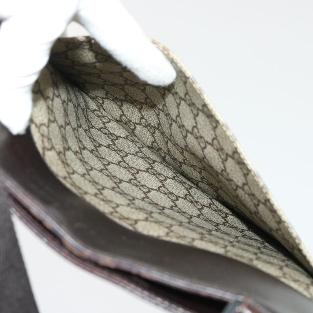GUCCI GG Canvas Shoulder Bag PVC Leather Beige 27639 yk7766