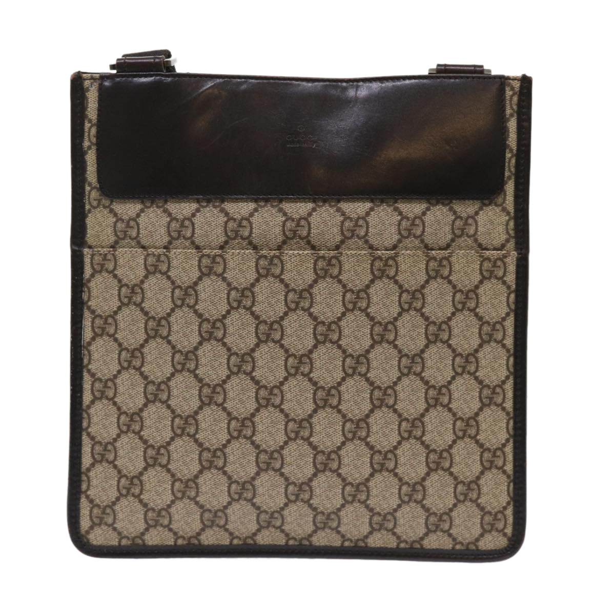 GUCCI GG Canvas Shoulder Bag PVC Leather Beige 27639 yk7766