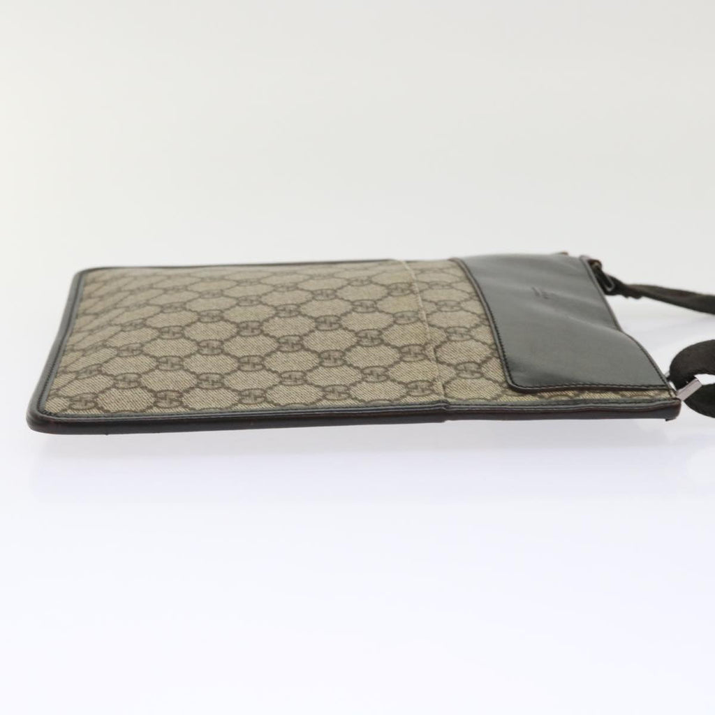 GUCCI GG Canvas Shoulder Bag PVC Leather Beige 27639  yk7766