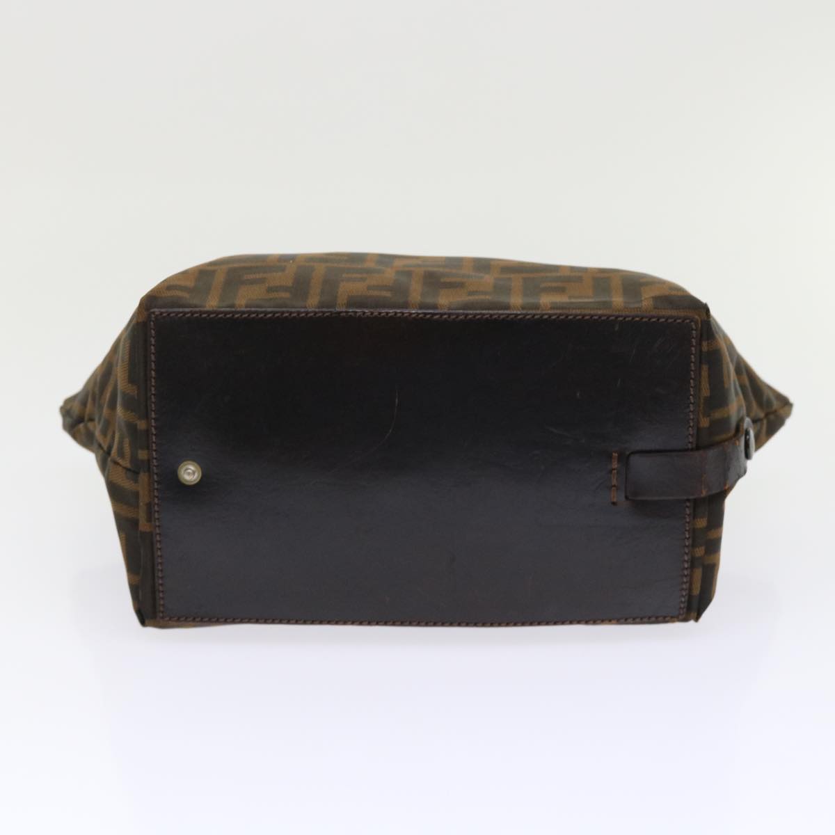 FENDI Zucca Canvas Hand Bag Black Brown yk7844B