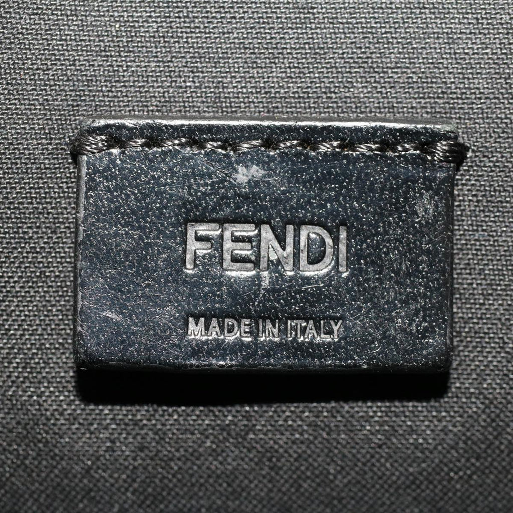 FENDI Zucca Canvas Clutch Bag PVC Leather Brown Black yellow yk7868
