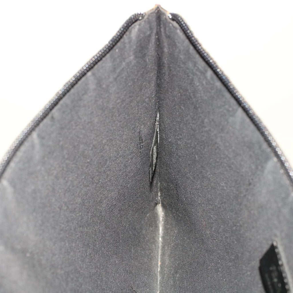 FENDI Zucca Canvas Clutch Bag PVC Leather Brown Black yellow yk7868
