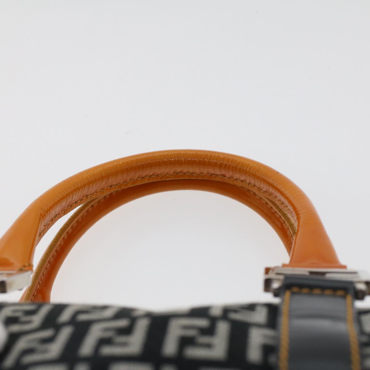 FENDI Zucchino Canvas Mini Boston Bag Black Multicolor yk7905