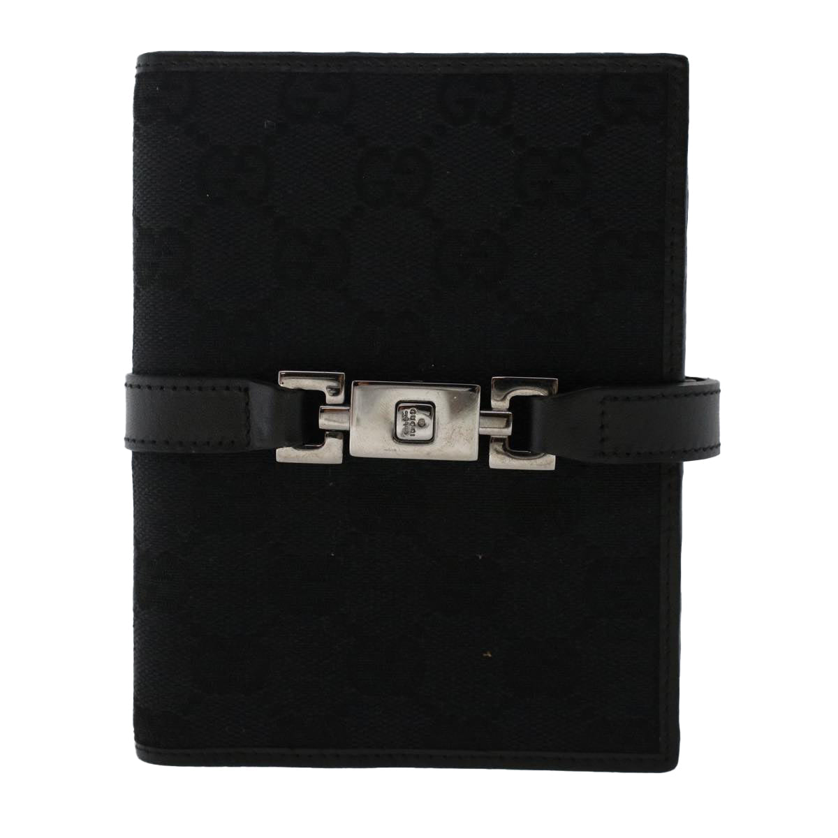 GUCCI GG Canvas Jackie Day Planner Cover Leather Black yk7939