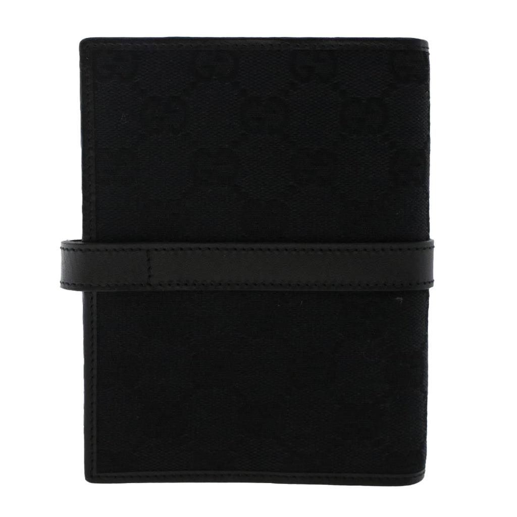 GUCCI GG Canvas Jackie Day Planner Cover Leather Black yk7939
