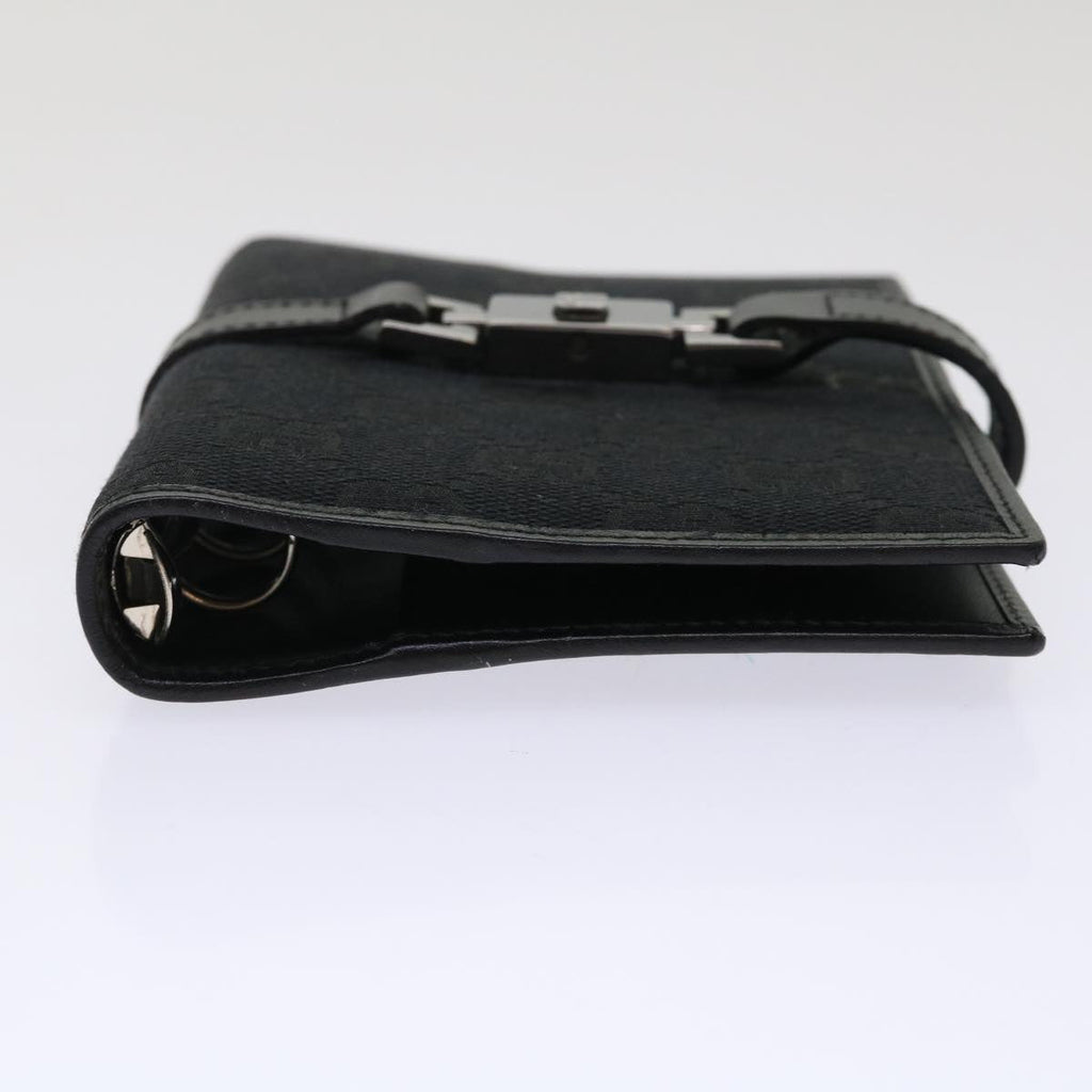 GUCCI GG Canvas Jackie Day Planner Cover Leather Black yk7939