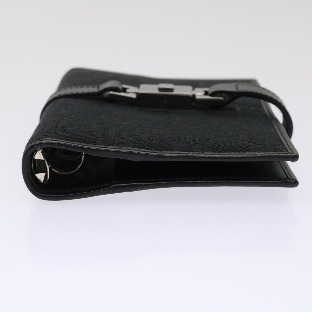 GUCCI GG Canvas Jackie Day Planner Cover Leather Black yk7939