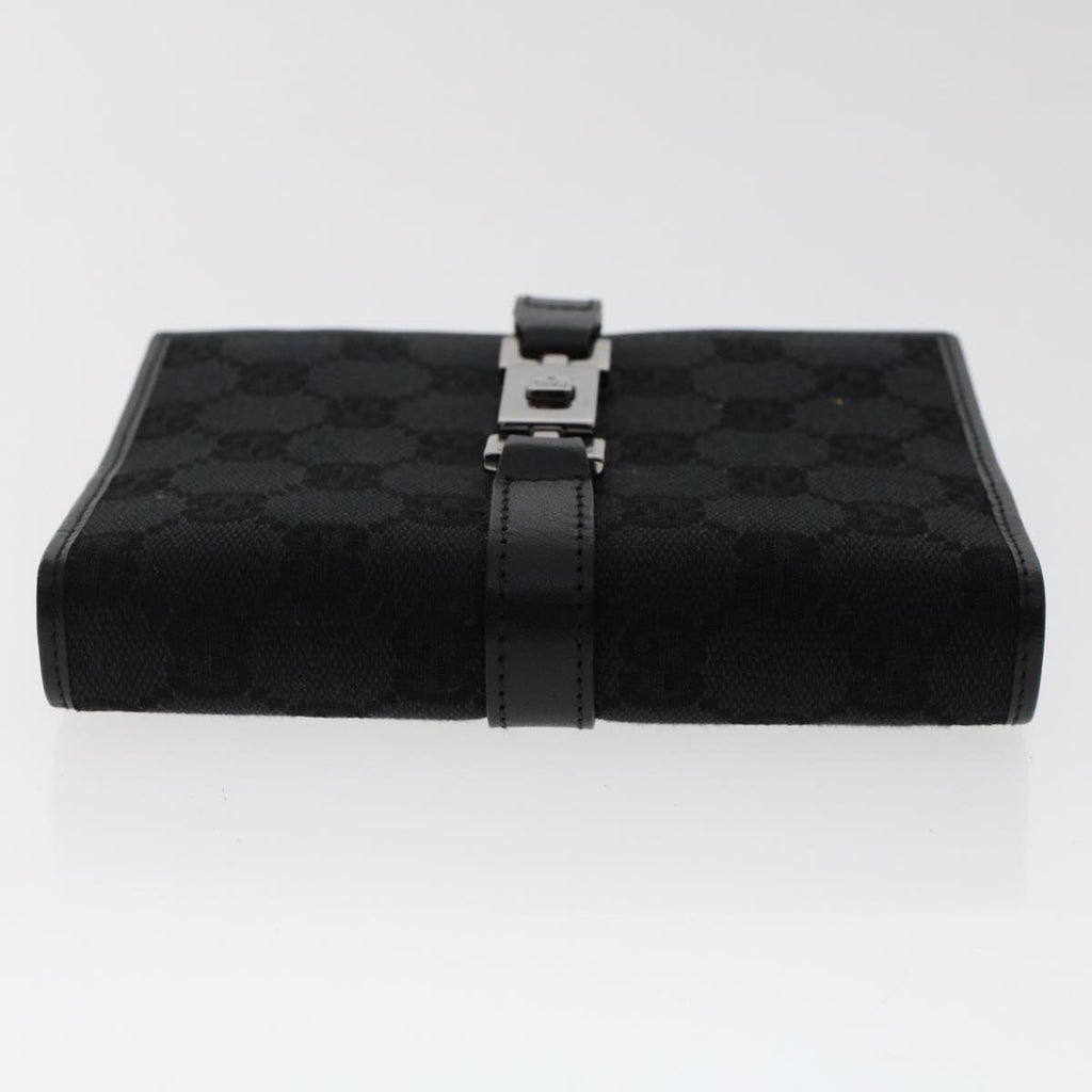 GUCCI GG Canvas Jackie Day Planner Cover Leather Black yk7939