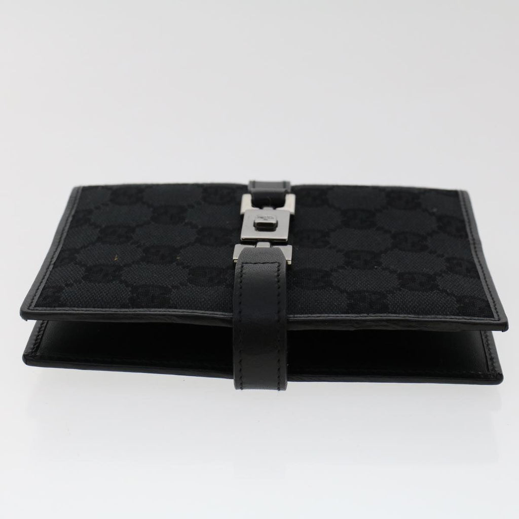 GUCCI GG Canvas Jackie Day Planner Cover Leather Black yk7939