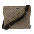GUCCI GG Canvas Shoulder Bag PVC Leather Beige 201446 yk7961