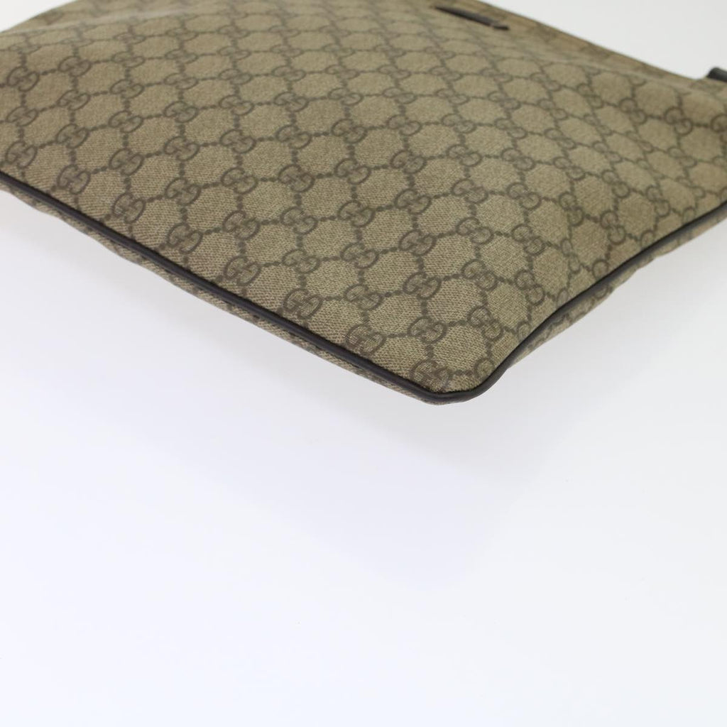 GUCCI GG Canvas Shoulder Bag PVC Leather Beige 201446 yk7961