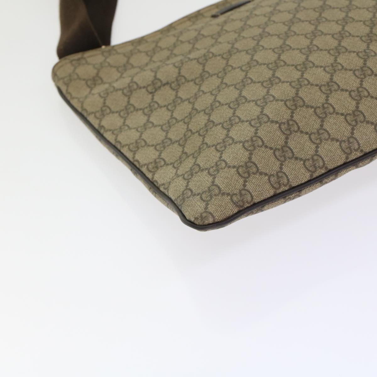 GUCCI GG Canvas Shoulder Bag PVC Leather Beige 201446 yk7961