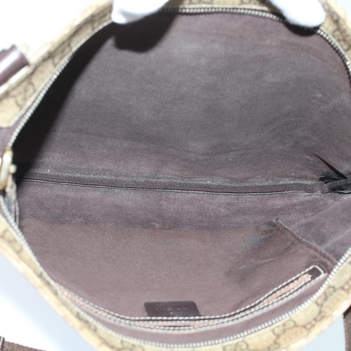 GUCCI GG Canvas Shoulder Bag PVC Leather Beige 201446 yk7961