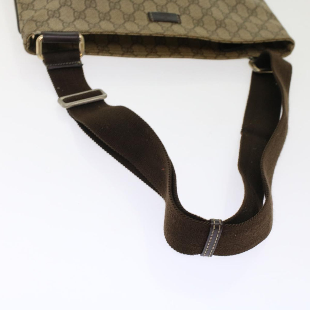 GUCCI GG Canvas Shoulder Bag PVC Leather Beige 201446 yk7961