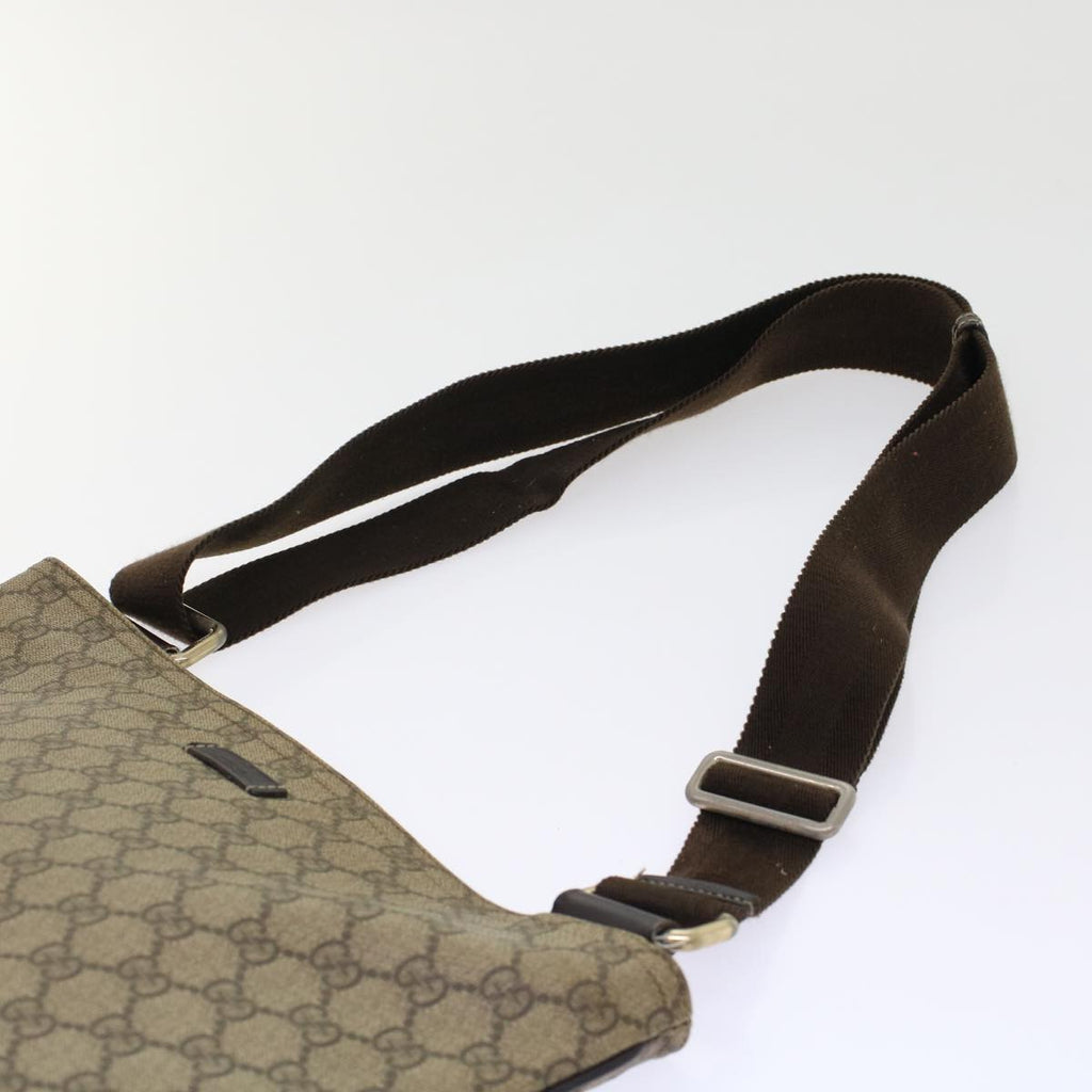 GUCCI GG Canvas Shoulder Bag PVC Leather Beige 201446 yk7961