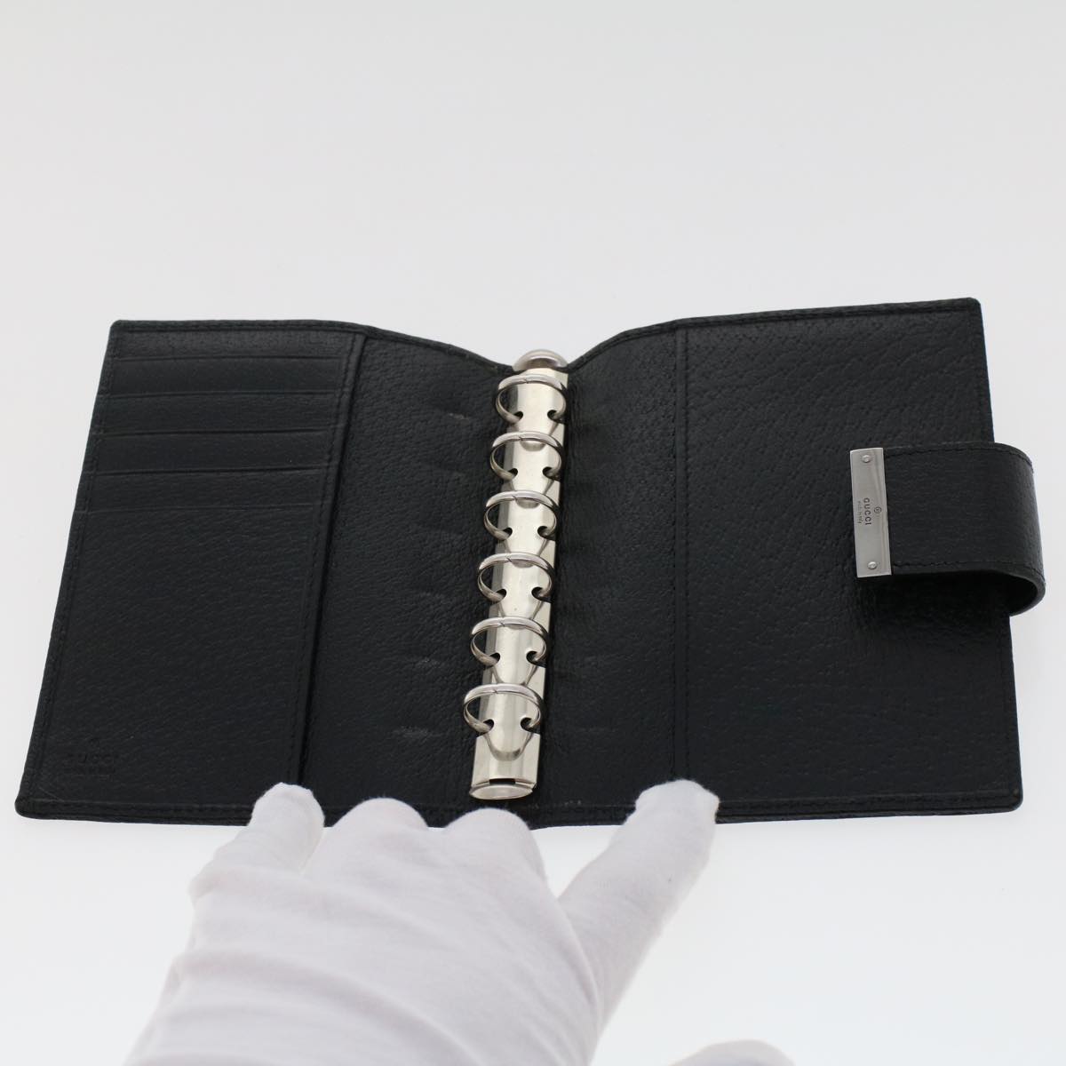 GUCCI GG Canvas Day Planner Cover Black 115240 yk7976