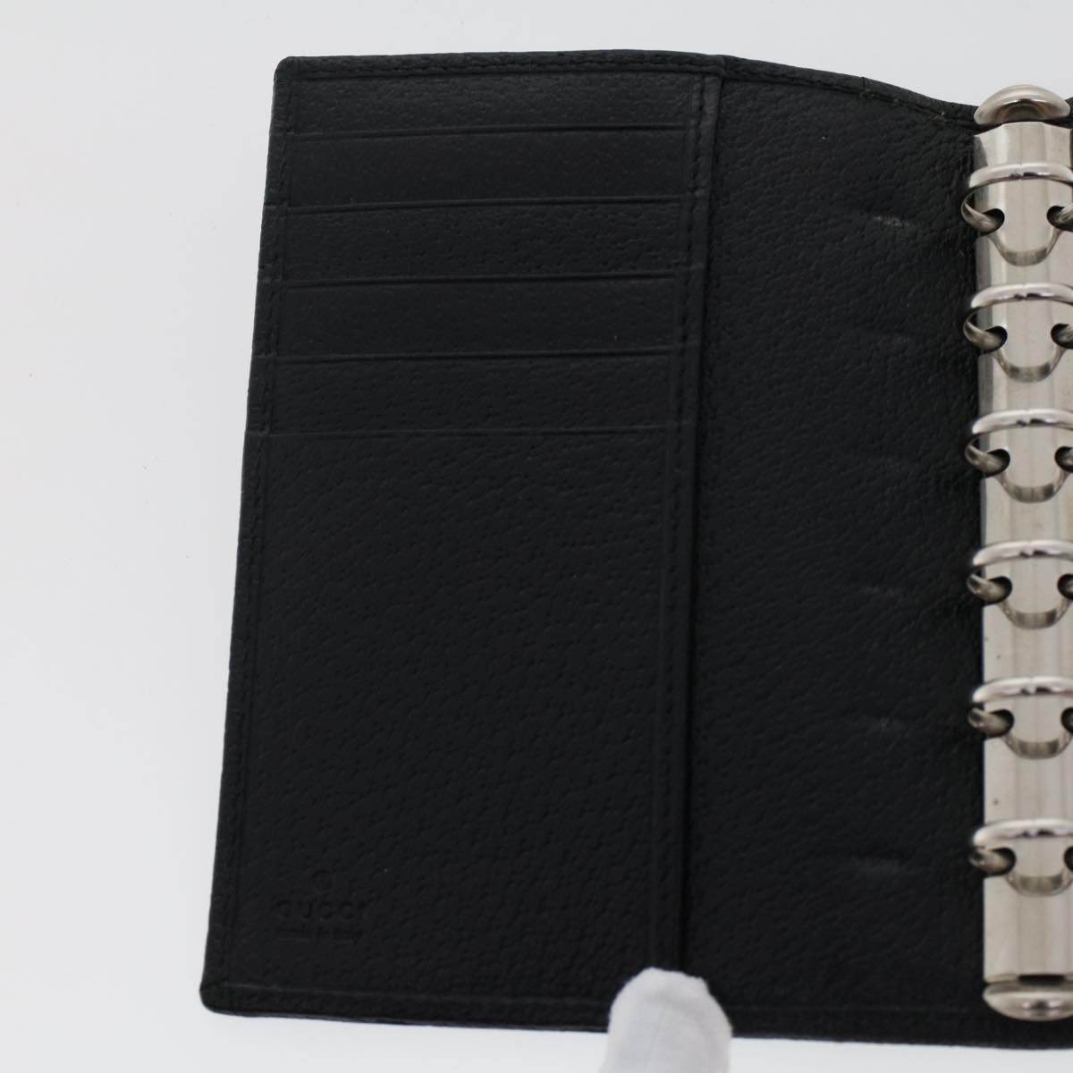 GUCCI GG Canvas Day Planner Cover Black 115240 yk7976
