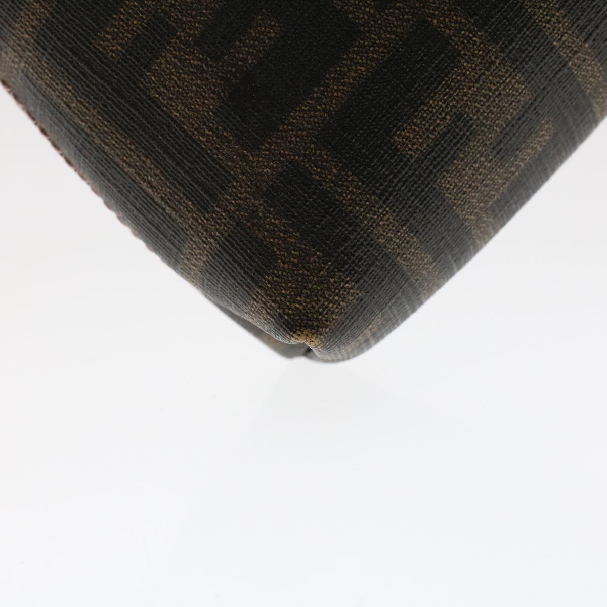 FENDI Zucca Canvas Chain Accessory Pouch Black Brown yk7984