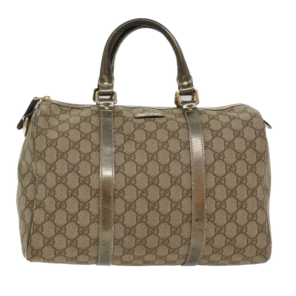 GUCCI GG Canvas Boston Bag PVC Leather Beige 193603 yk7999B
