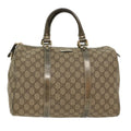 GUCCI GG Canvas Boston Bag PVC Leather Beige 193603 yk7999B
