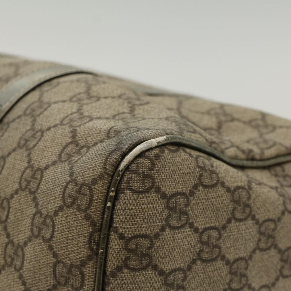 GUCCI GG Canvas Boston Bag PVC Leather Beige 193603 yk7999B