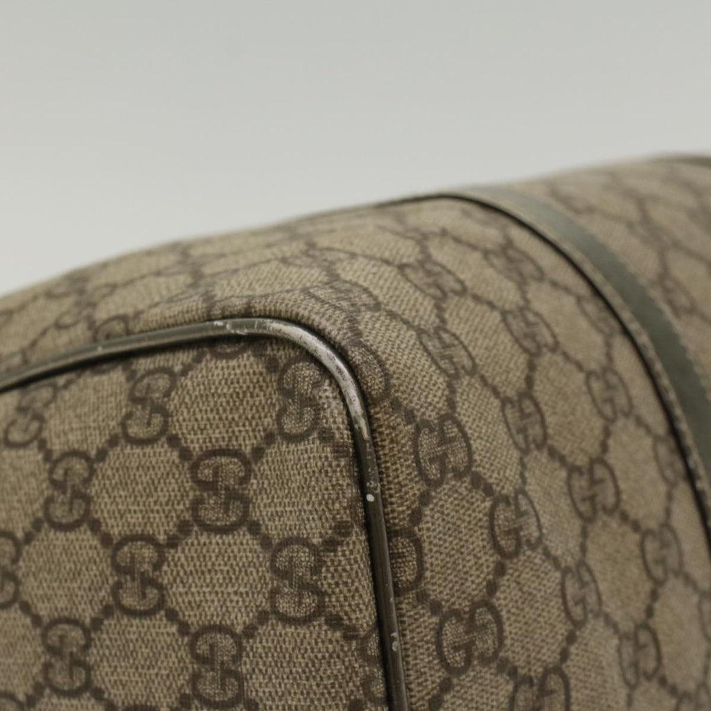GUCCI GG Canvas Boston Bag PVC Leather Beige 193603 yk7999B