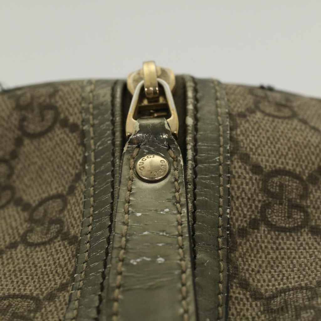 GUCCI GG Canvas Boston Bag PVC Leather Beige 193603 yk7999B