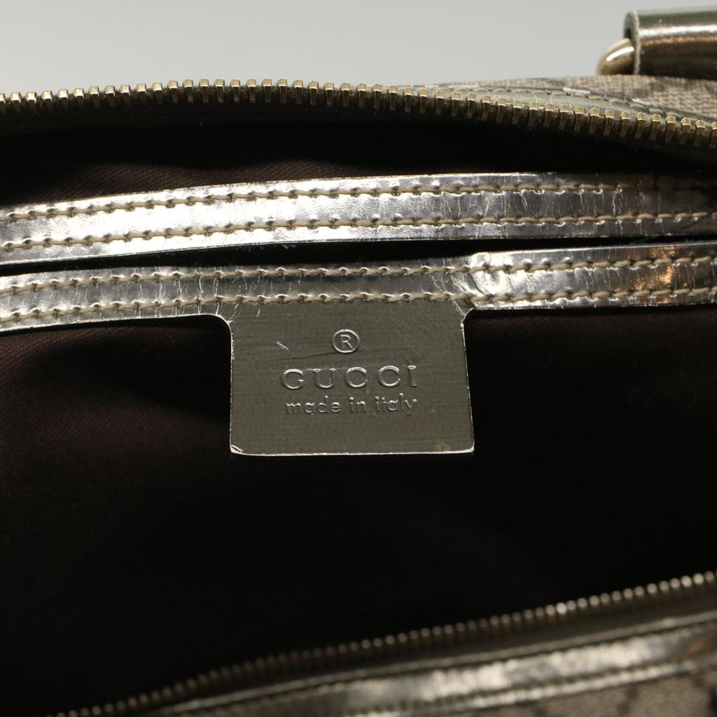 GUCCI GG Canvas Boston Bag PVC Leather Beige 193603 yk7999B