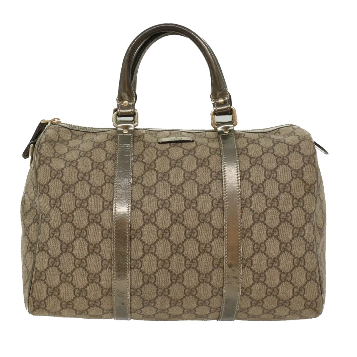 GUCCI GG Canvas Boston Bag PVC Leather Beige 193603 yk7999B