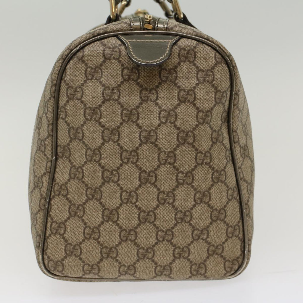 GUCCI GG Canvas Boston Bag PVC Leather Beige 193603 yk7999B