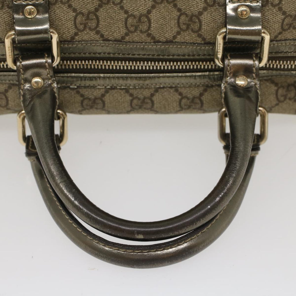 GUCCI GG Canvas Boston Bag PVC Leather Beige 193603 yk7999B