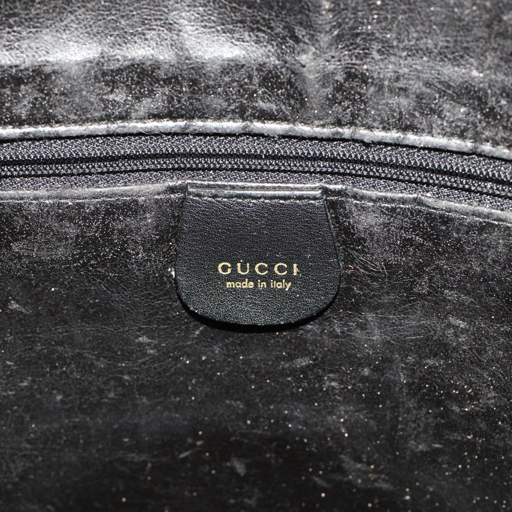 GUCCI Bamboo Shoulder Bag Leather 2way Black 001.2058.1577.0 yk8007B