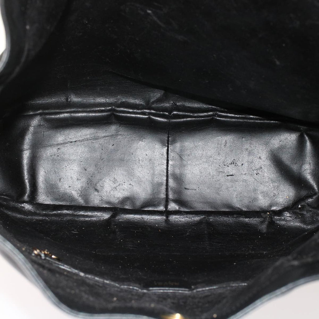 GUCCI Bamboo Shoulder Bag Leather 2way Black 001.2058.1577.0 yk8007B