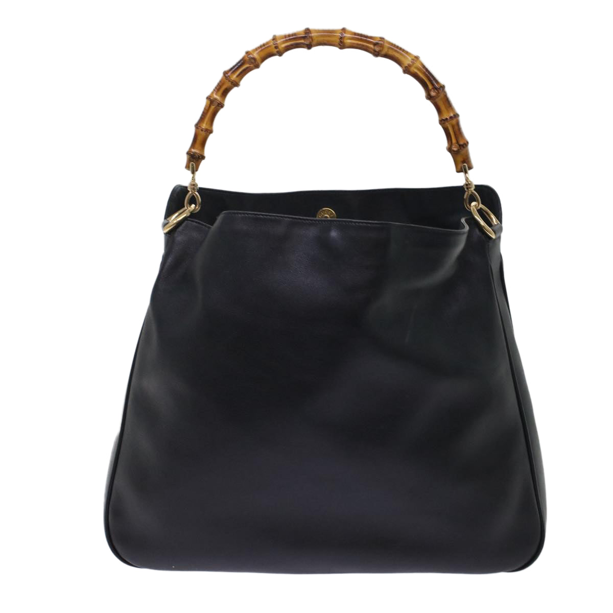 GUCCI Bamboo Shoulder Bag Leather 2way Black 001.2058.1577.0 yk8007B