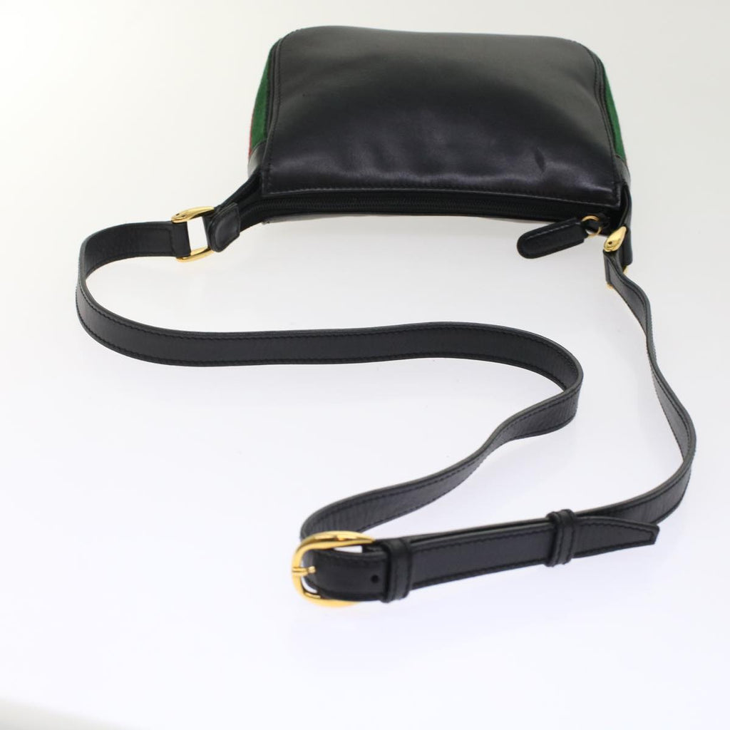 GUCCI Web Sherry Line Shoulder Bag Patent leather 2Set Black Red yk8019B