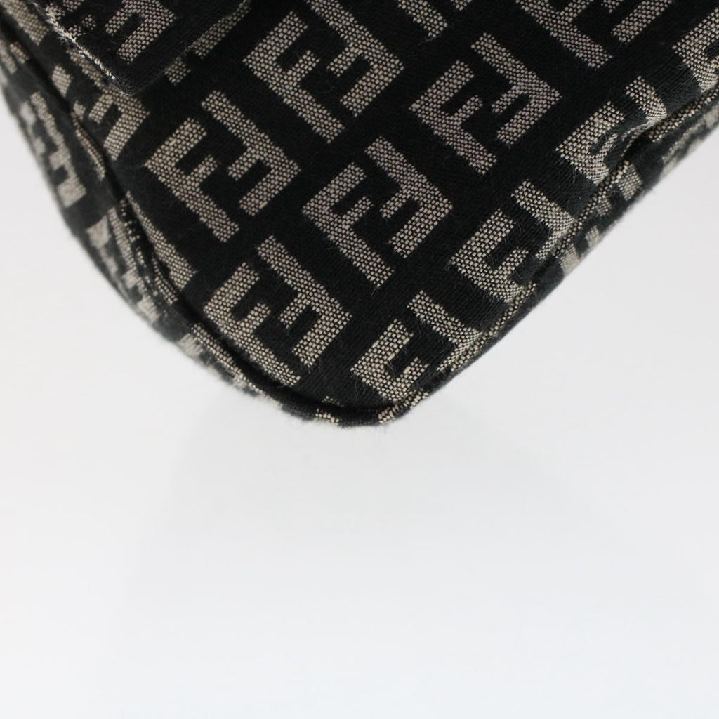 FENDI Zucchino Canvas Mini mamma bucket Hand Bag Black yk8027