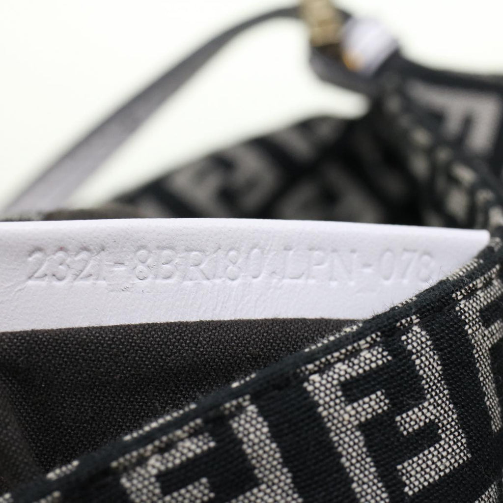 FENDI Zucchino Canvas Mini mamma bucket Hand Bag Black yk8027