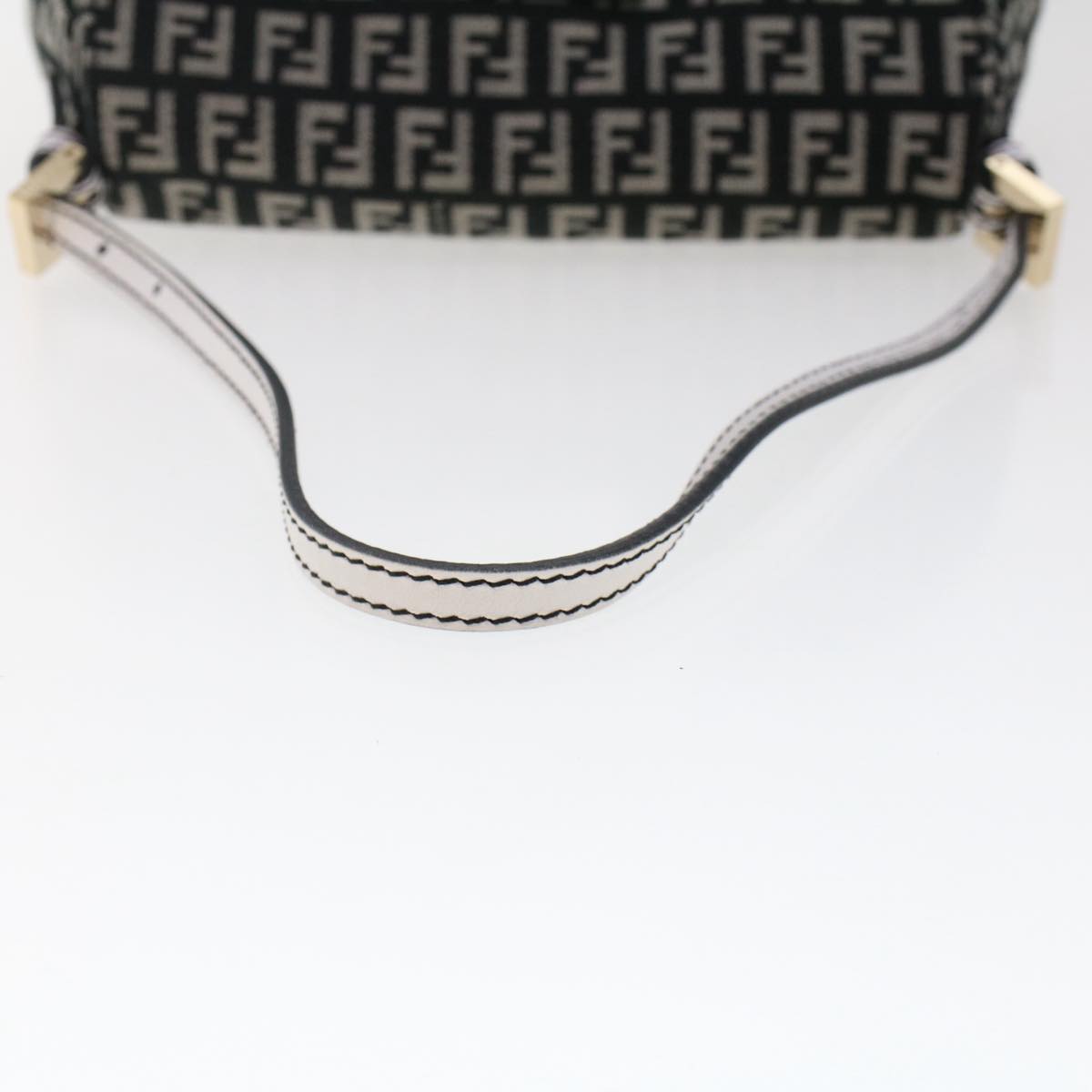 FENDI Zucchino Canvas Mini mamma bucket Hand Bag Black yk8027