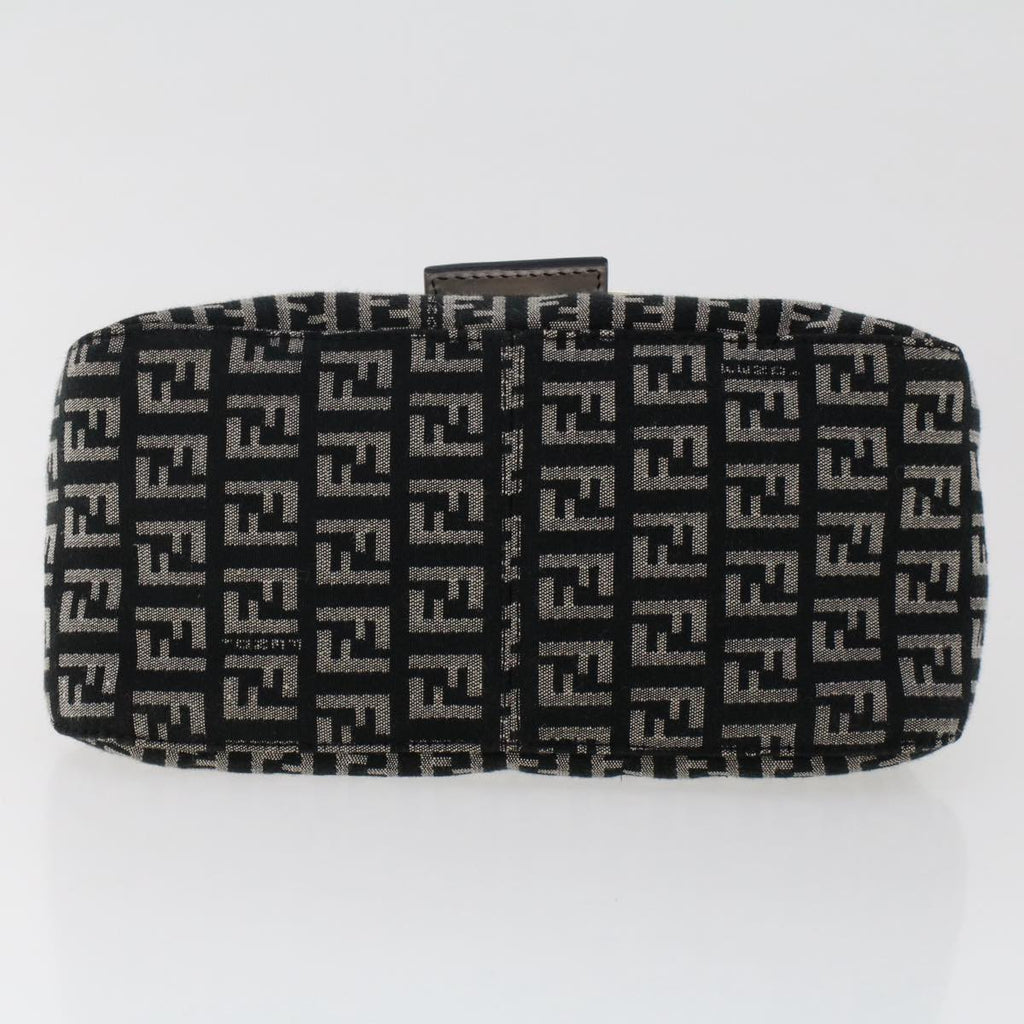 FENDI Zucchino Canvas Mini mamma bucket Hand Bag Black yk8027