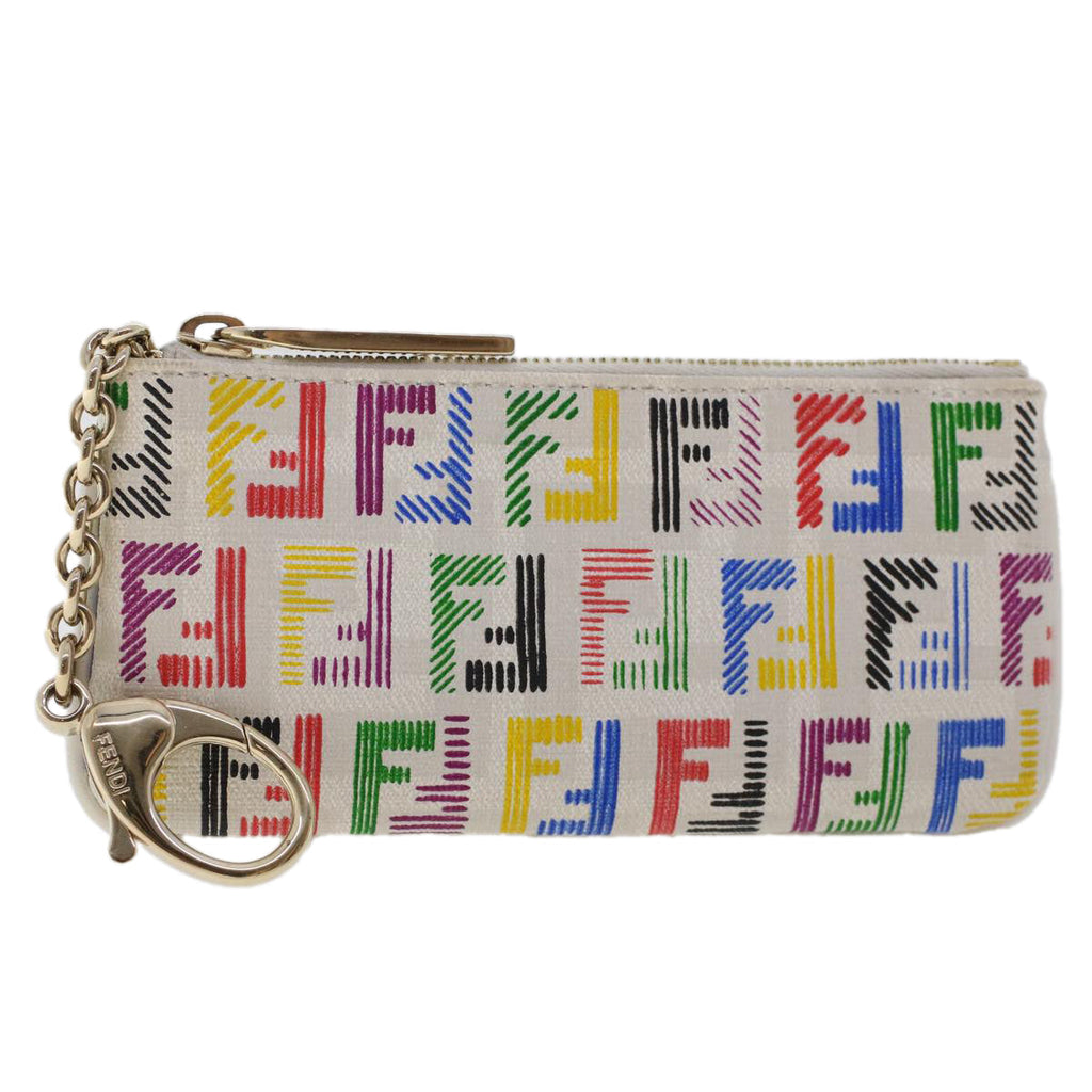 FENDI Zucchino Canvas Coin Purse Multicolor 8AP005 yk8073