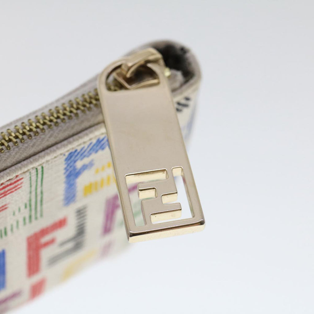 FENDI Zucchino Canvas Coin Purse Multicolor 8AP005 yk8073